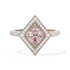 Diamond Shape Halo Oval
