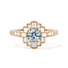 Square Deco with Round Brilliant Cut