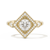 Diamond Shape Halo Round