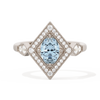Diamond Shape Halo Oval