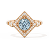 Diamond Shape Halo Round
