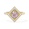 Diamond Shape Halo Round