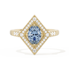 Diamond Shape Halo Oval