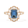Rectangular Deco with 8x6 Emerald Cut