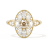 Round with Feather Marquise