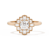 Square Deco with Round Brilliant Cut