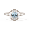 Square Deco with Round Brilliant Cut