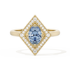 Diamond Shape Halo Oval