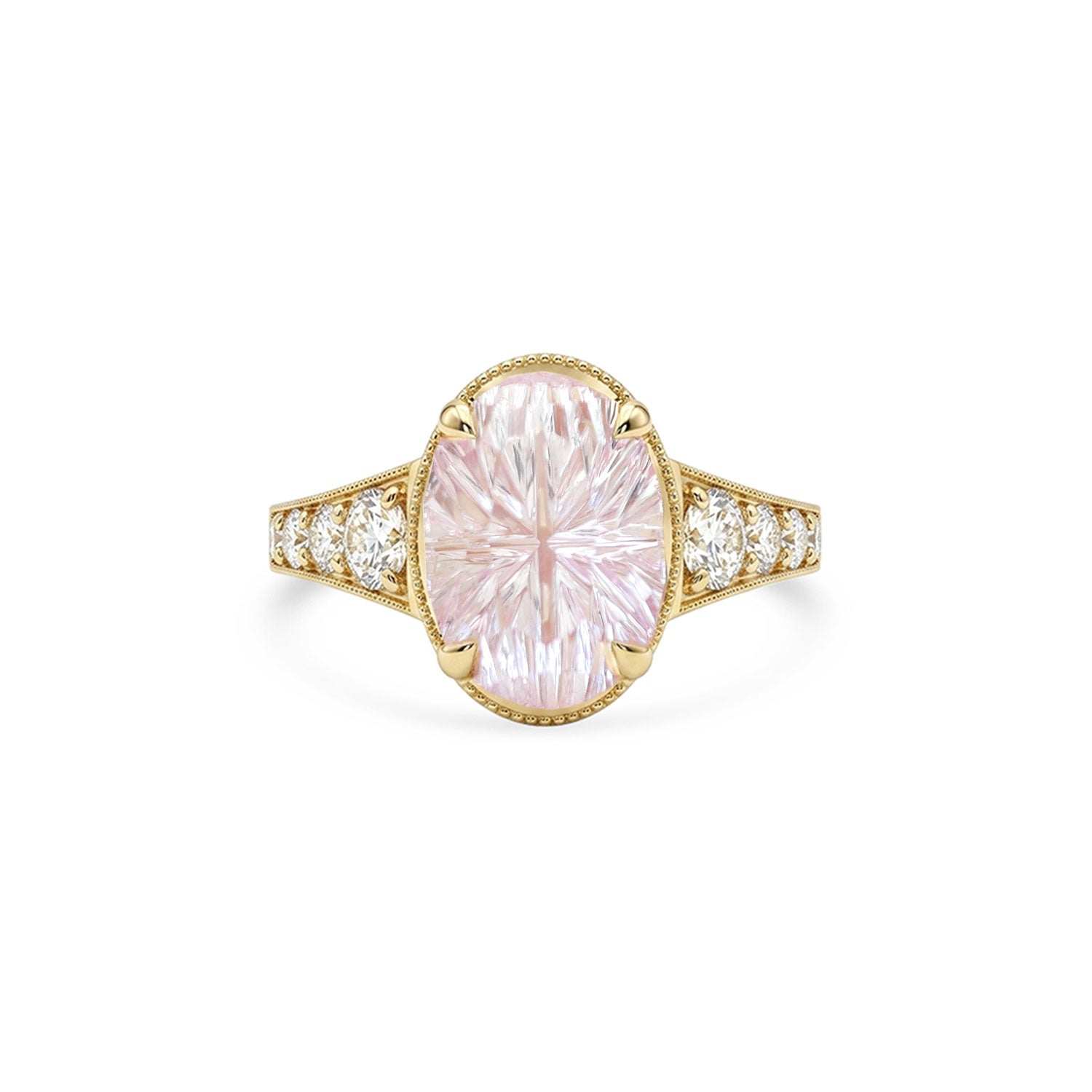 Oval Pink Starbrite Cut Sapphire Astra Ring