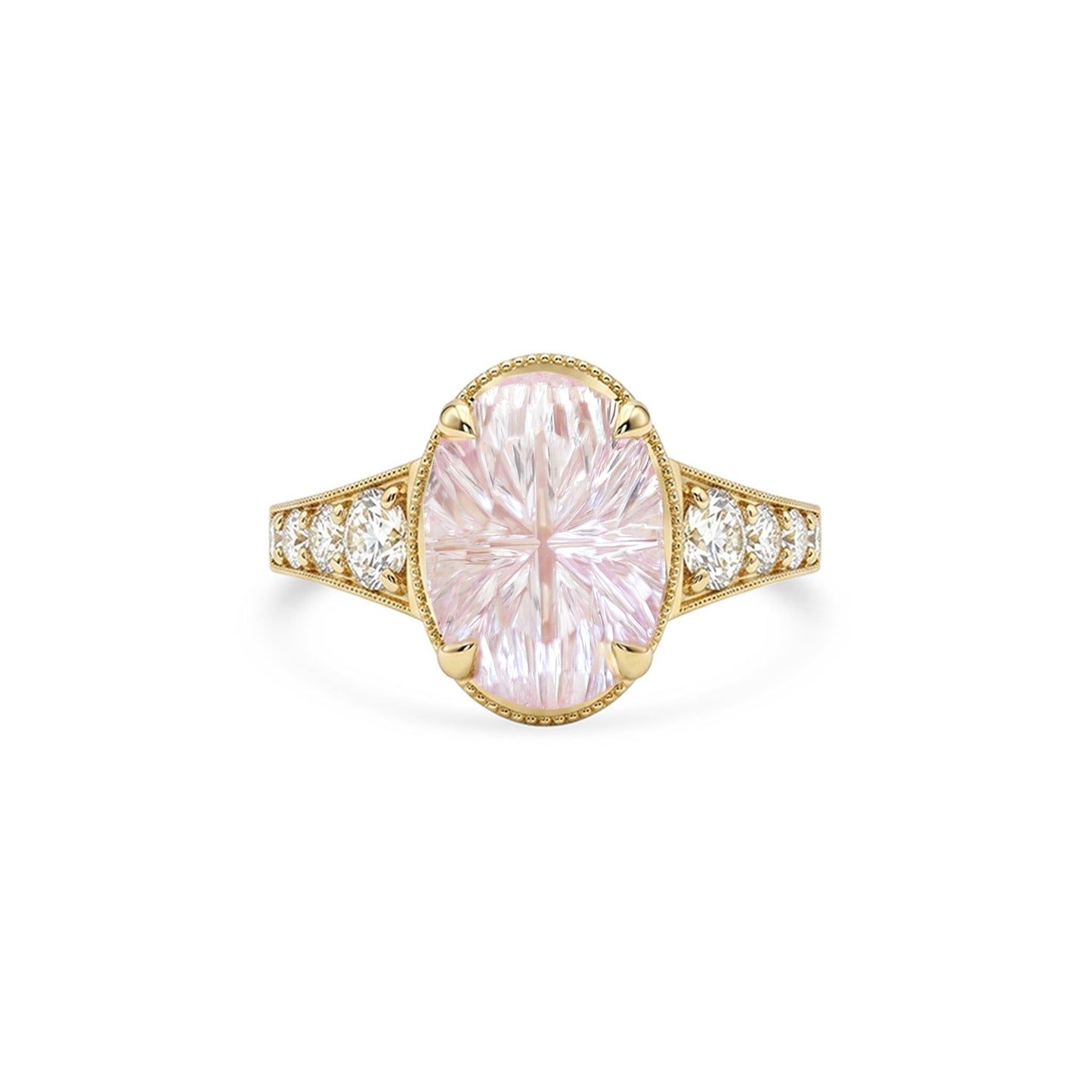 Oval Pink Starbrite Cut Sapphire Astra Ring