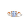 Cornflower Blue Sapphire & Marquise Diamond Ring