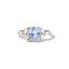 Cornflower Blue Sapphire & Marquise Diamond Ring