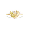 Yellow Lozenge Cluster Toi et Moi Diamond Ring