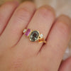 Custom Sapphire Cluster Ring