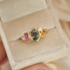Custom Sapphire Cluster Ring