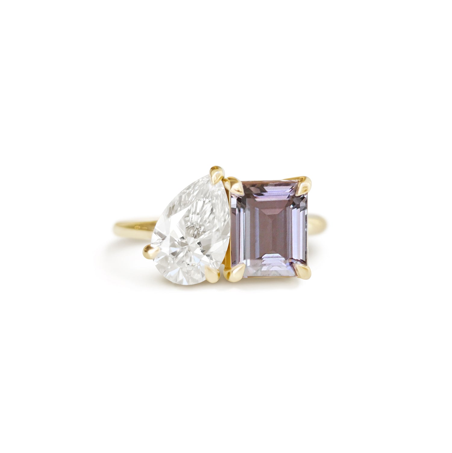 Custom Tanzanite Toi et Moi Ring