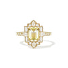 Yellow Sapphire Deco Emerald & Pear Diamond Mosaic Ring