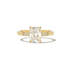 Custom Elongated Antique Cushion Lab Engagement Ring