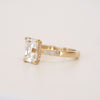 Custom Elongated Antique Cushion Lab Engagement Ring