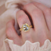 Bi Color Sapphire Engraved Bubble Ring