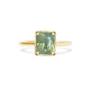 Opalescent Radiant Green Sapphire Solitaire
