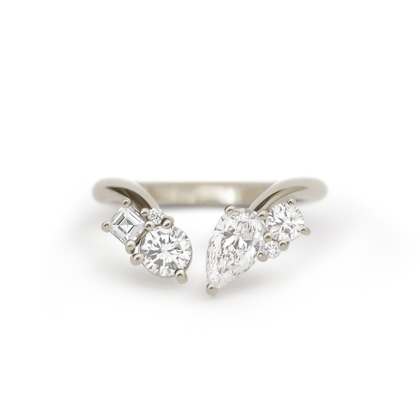 Luxe Round Mosaic Cuff Ring