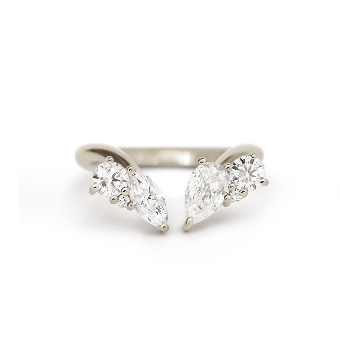 Luxe Marquise Mosaic Cuff Ring
