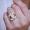 Luxe Oval Mosaic Cuff Ring