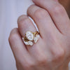 Luxe Oval Mosaic Cuff Ring