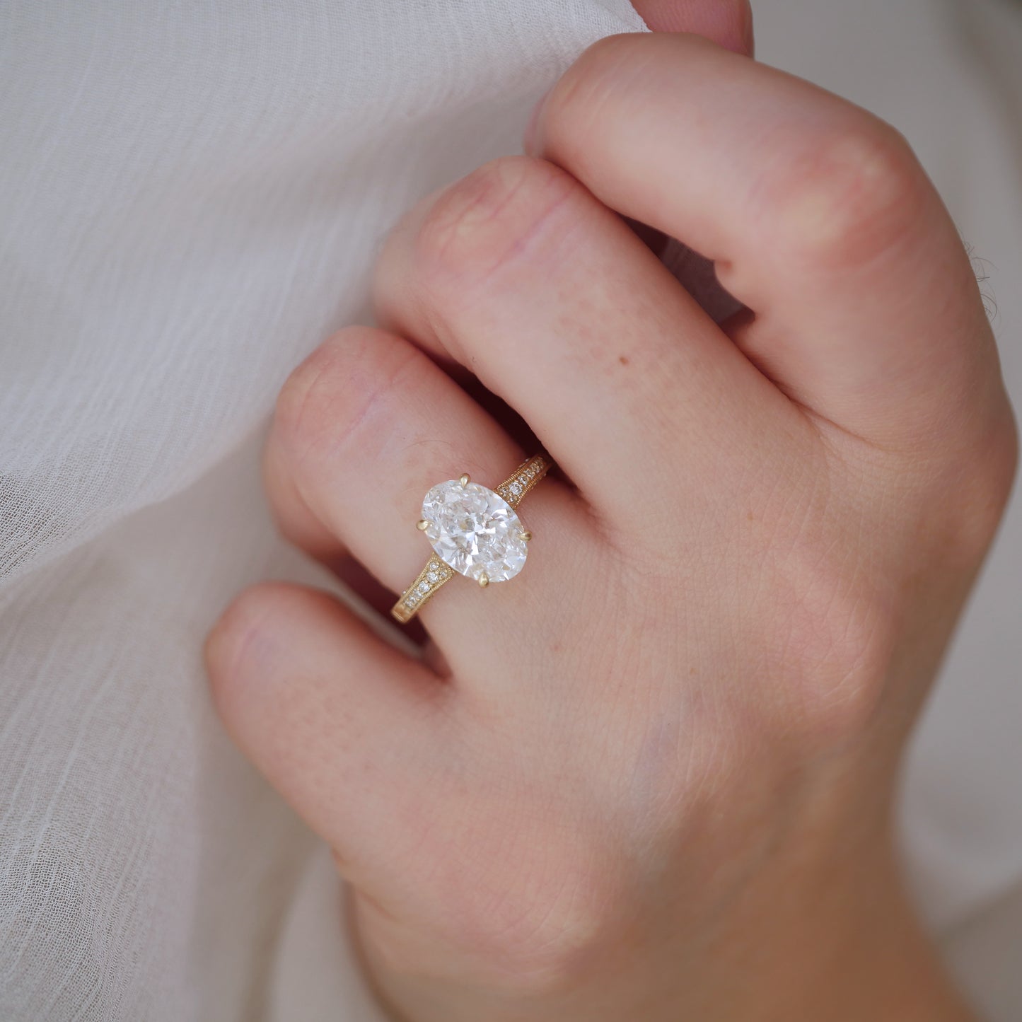 Starfall Oval Cut Diamond Ring