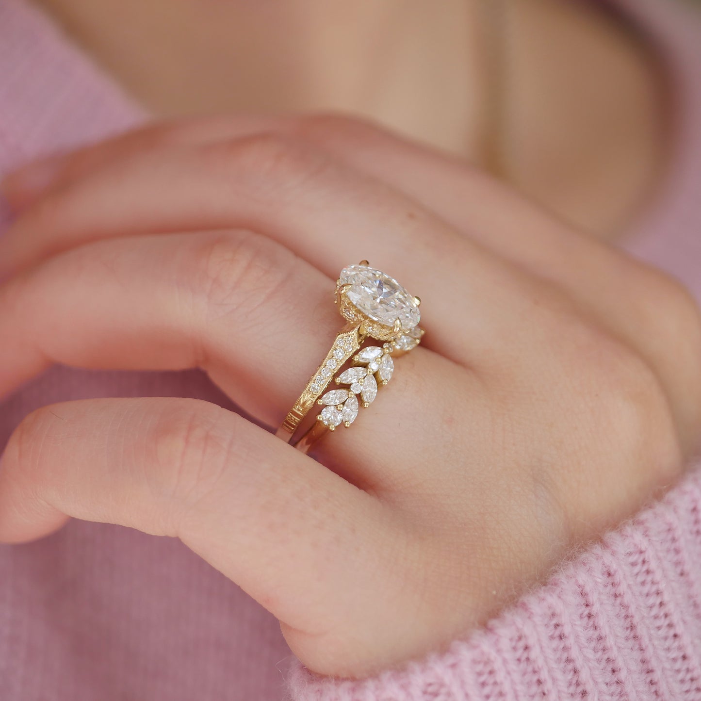 Starfall Oval Cut Diamond Ring