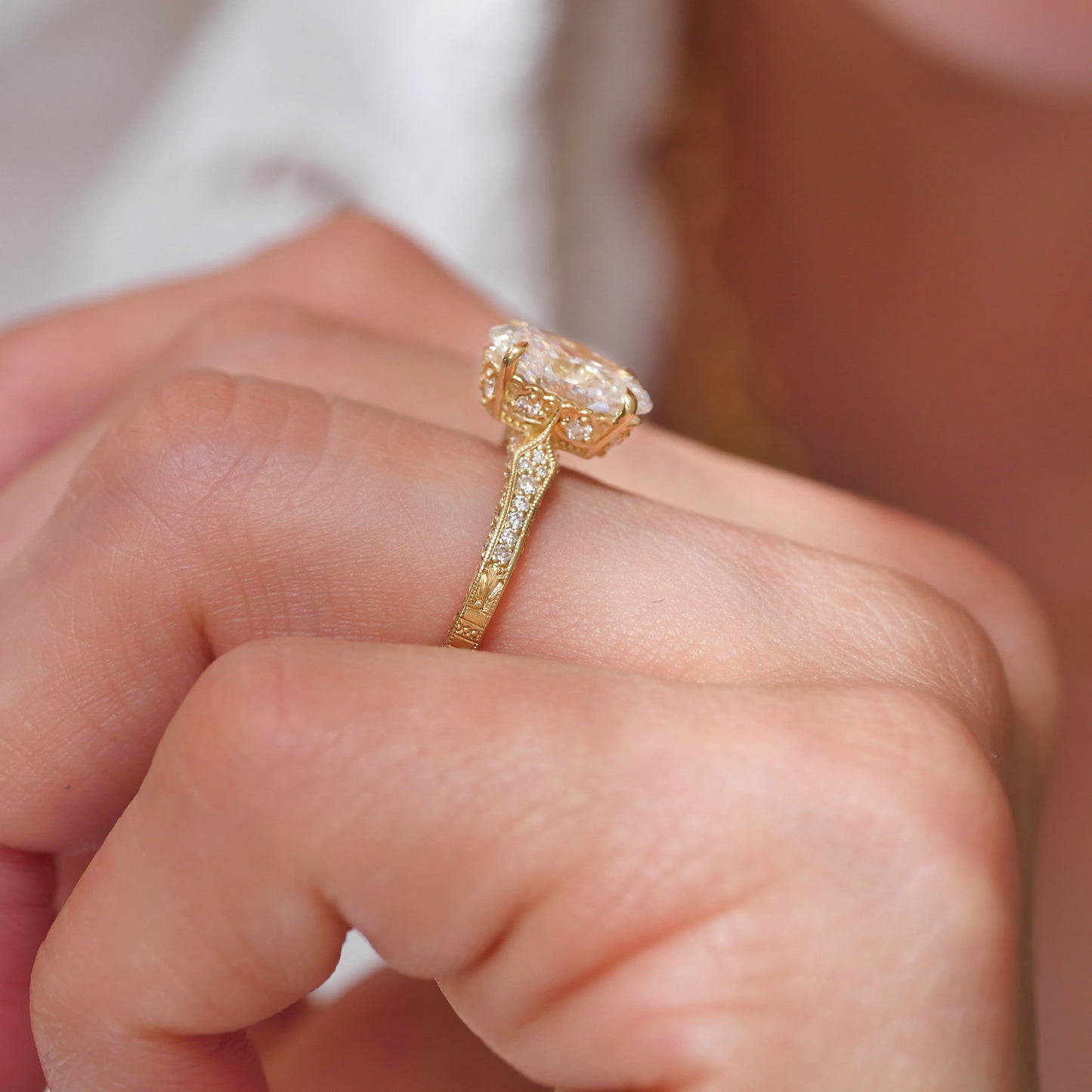 Starfall Oval Cut Diamond Ring