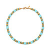 Gold and Turquoise Bead Necklace