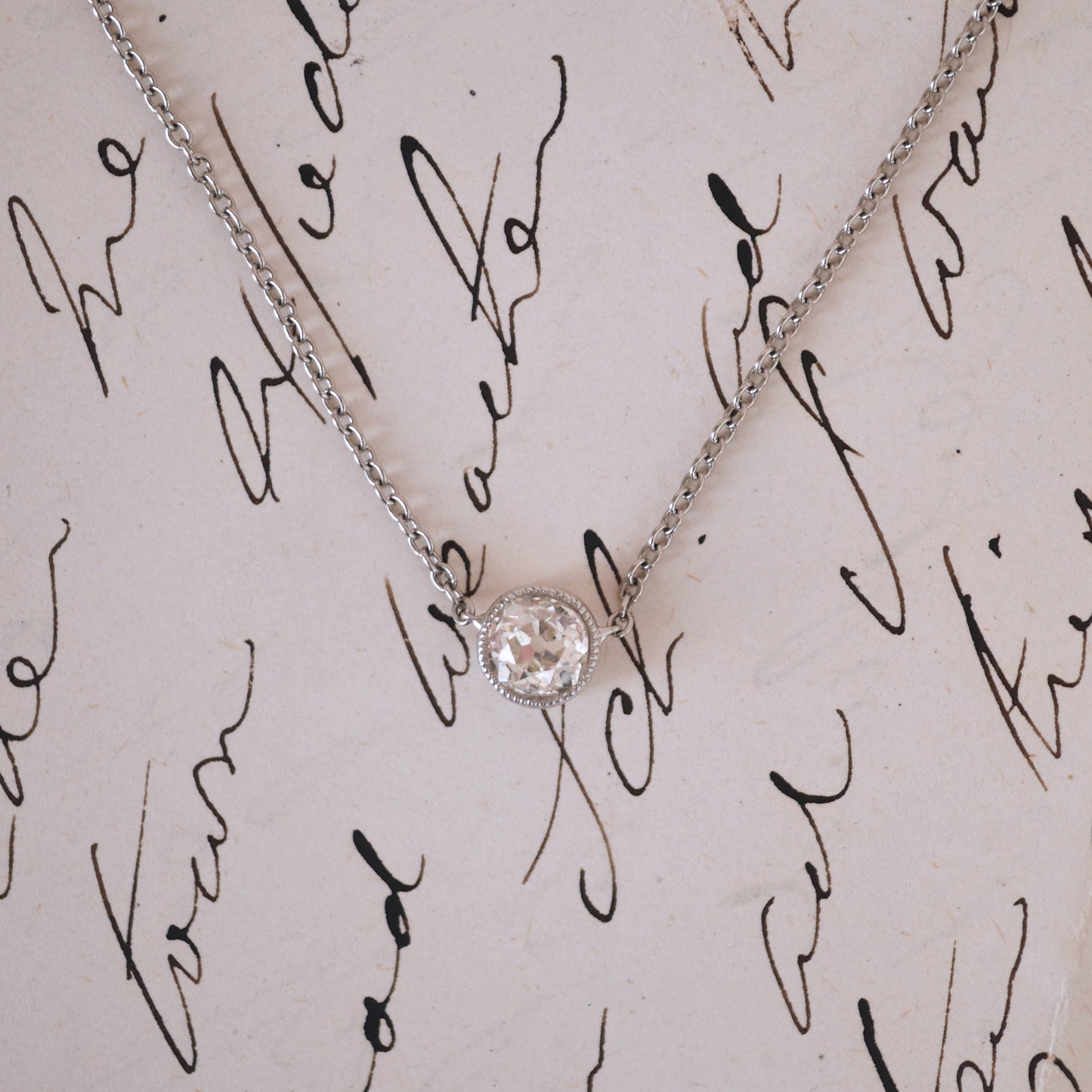 Diamond Bezel Necklace