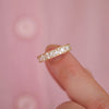 Custom 4mm Carré & Round Milgrain Diamond Mosaic Ring