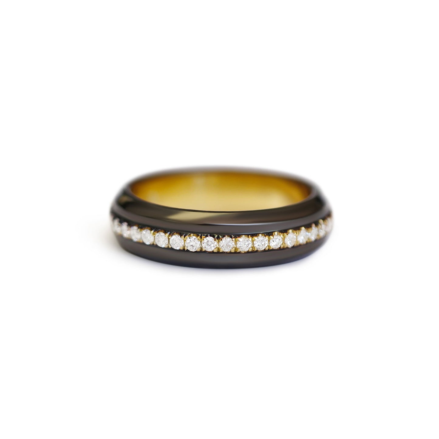 Custom Black Rhodium & Diamond Band