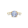 Custom Blue Sapphire and Diamond Ring