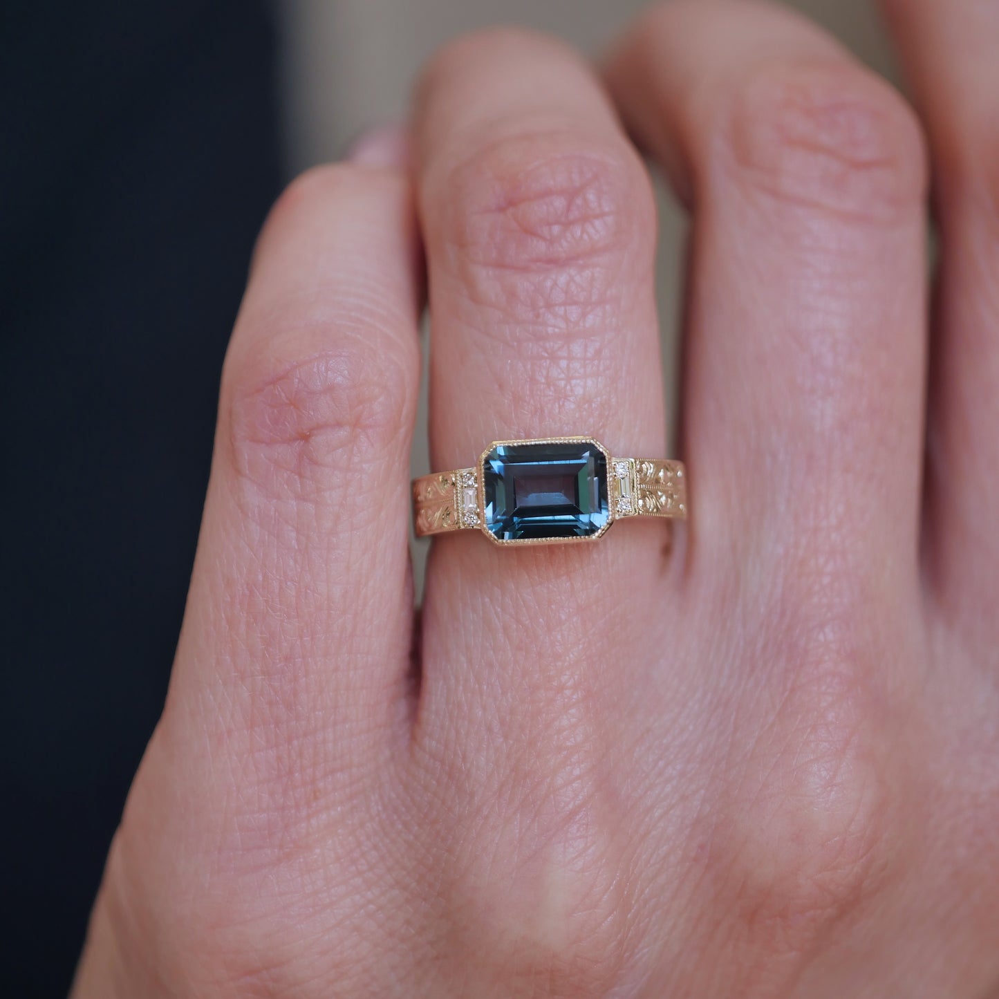 Custom Engraved Bezel Ring