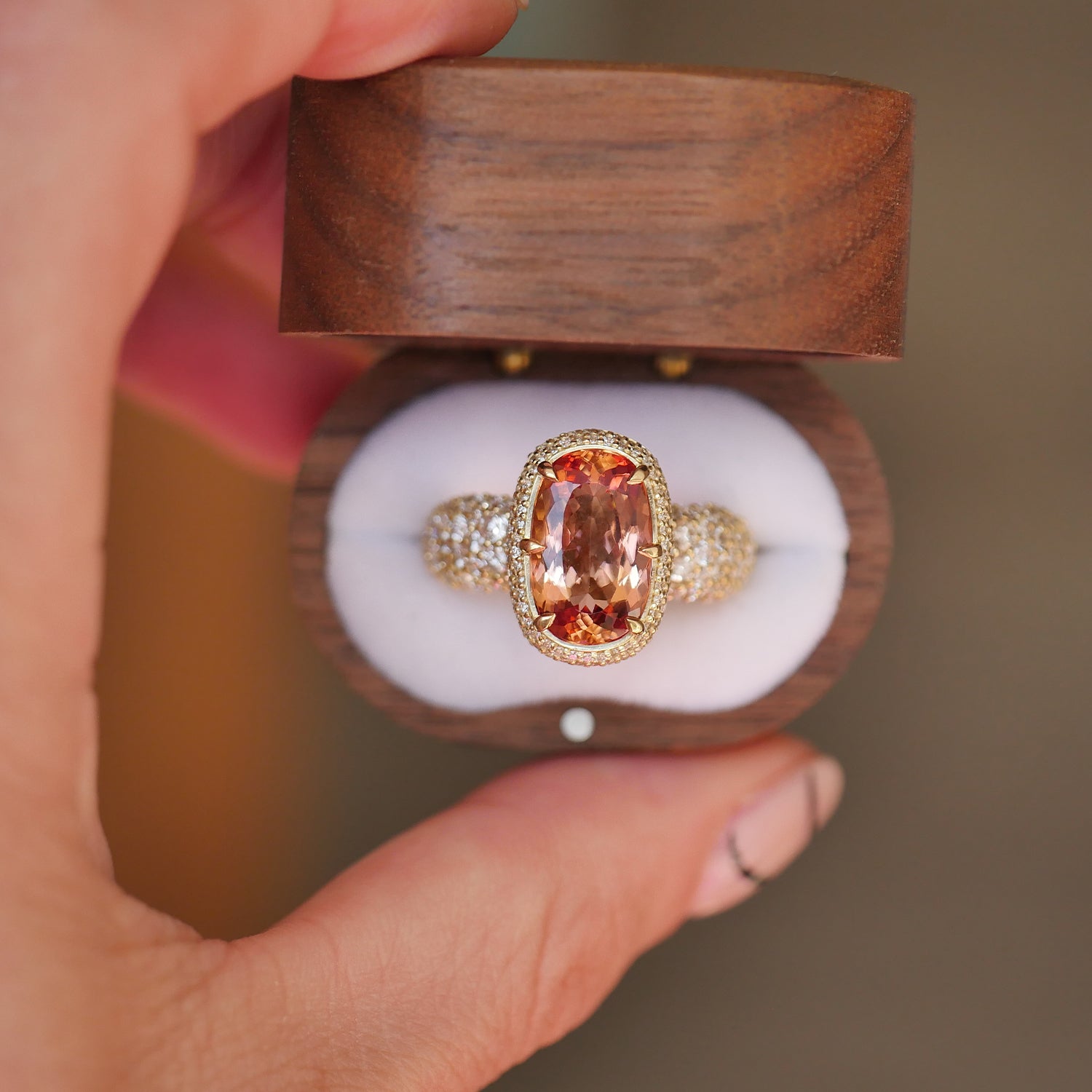 Custom Imperial Topaz Engagement Ring