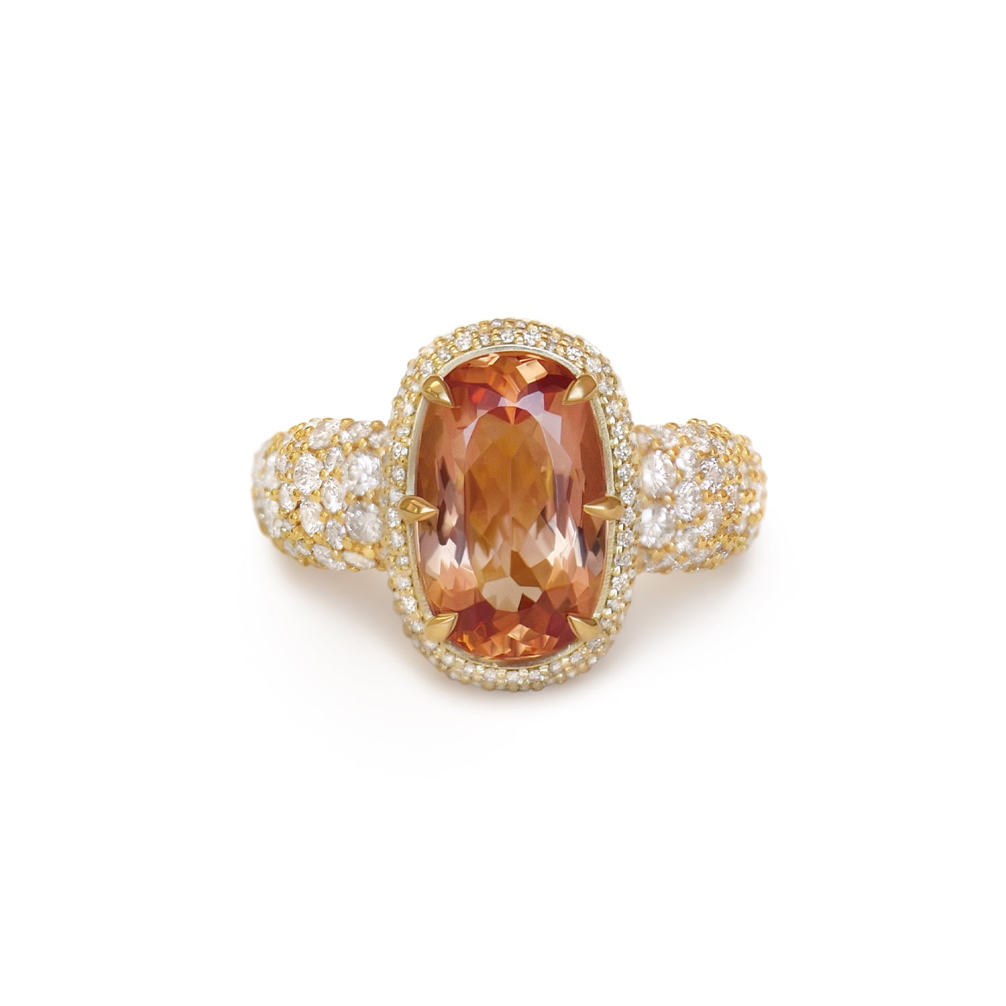 Custom Imperial Topaz Engagement Ring