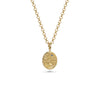 Custom Oval Wave & Wheat Engraved Pendant