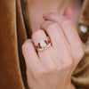 Custom Pear Diamond and Ruby Marquise Ring