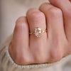 Custom Rose Cut Split Shank Solitaire