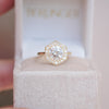 Custom Round Brilliant Cut Deco Halo