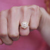 Custom Round Brilliant Cut Deco Halo