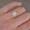 Custom Split Shank Emerald with Pave Band