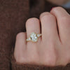 Custom Oval Mint Sapphire and Diamond Ring