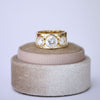 Custom Wide Bezel Three Stone