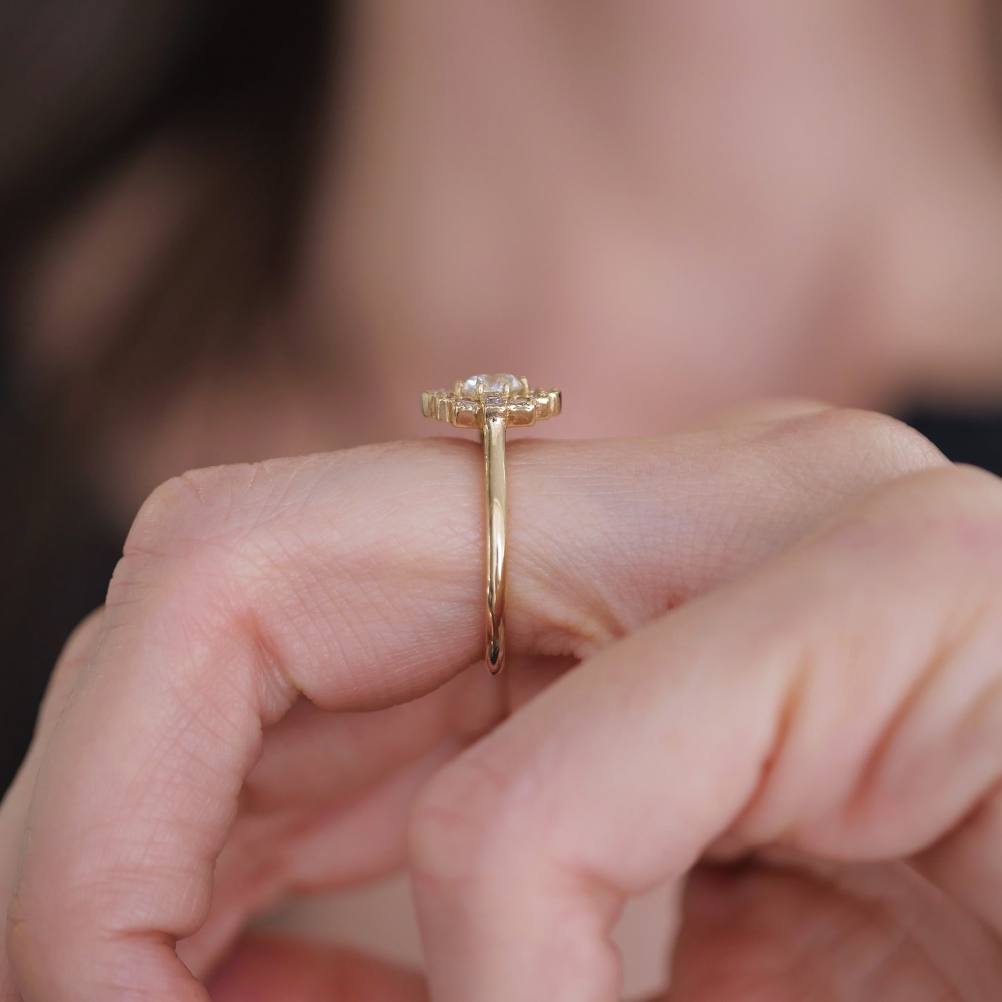 Deco Asscher Cut Diamond Mosaic Ring