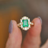 Emerald Deco Emerald Cut Diamond Mosaic Ring